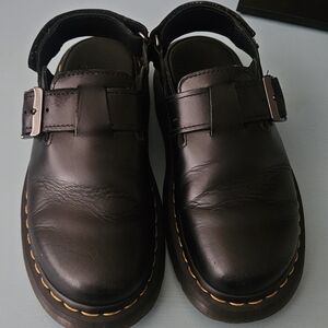 Black Doc Martens Singlback Mules